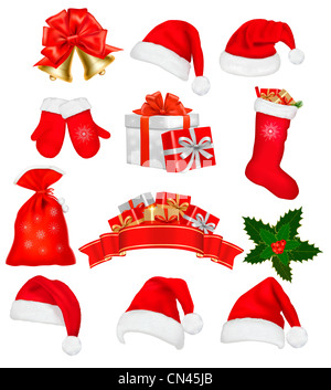 Satz von Weihnachts-icons Stockfoto