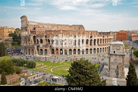 Rom - Kolosseum von Palatin Stockfoto