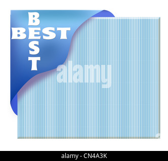 Blaue Ecke Band mit besten Zeichen Stockfoto