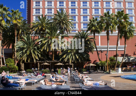 Vereinigte Statess, Nevada, Las Vegas, Treasure Island Casino Resorthotel Stockfoto