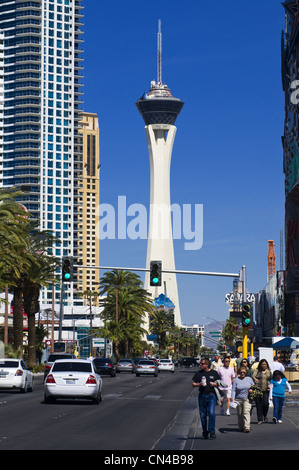 Vereinigte Statess, Nevada, Las Vegas, Stratospher Turm Casinohotel am Strip Boulevard Stockfoto