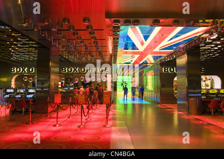 United Statess, Nevada, Las Vegas, Mirage Casino lobby Réception des Hotels, Beatles show Eingang Stockfoto