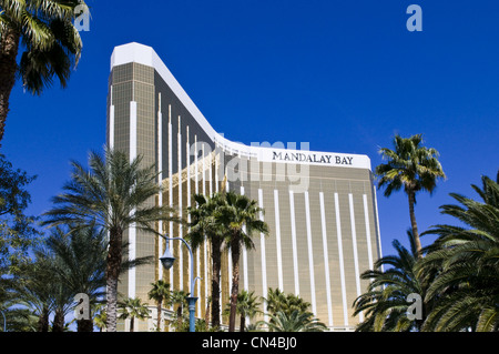 United Statess, Nevada, Las Vegas, Mandalay Bay Casino Hotel Ansicht vom Aqua center Stockfoto