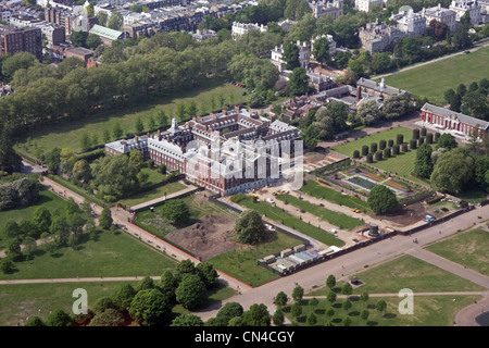 Luftaufnahme des Kensington Palace, die Breite gehen, am westlichen Ende des Hyde Park, London W8 Stockfoto