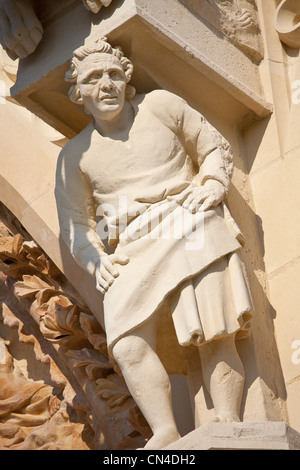 Frankreich, Marne, Reims, Kathedrale von Notre-Dame de Reims, aufgelistet nach der Restaurierung des Jahres 2010, einer der als Weltkulturerbe der UNESCO Stockfoto