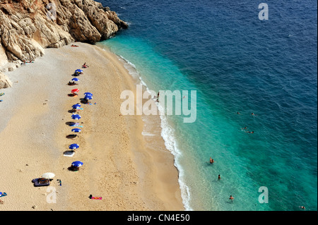 Türkei, Mittelmeerregion, türkische Riviera, Kaputas Strand in der Nähe von Kalkan Stockfoto