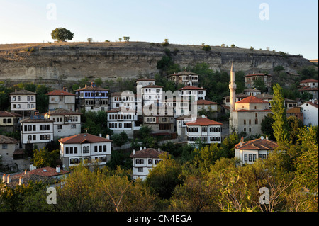 Türkei, Schwarzmeer-Region, Safranbolu, Weltkulturerbe der UNESCO, traditionelle osmanische Häuser Stockfoto