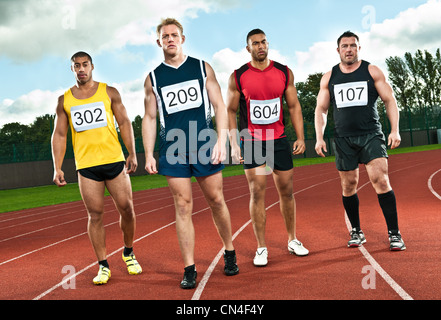 Athleten auf sportstrack Stockfoto