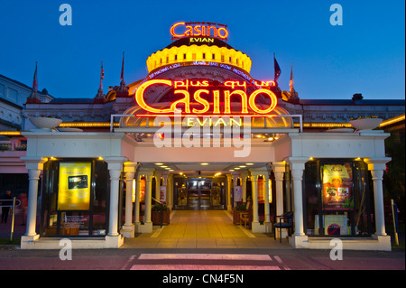 Frankreich, Haute Savoie, Le Chablais, Evian-Les-Bains, das casino Stockfoto