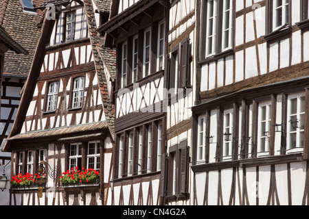 Frankreich, Bas-Rhin, Straßburg, Altstadt als Weltkulturerbe von UNESCO, La Petite France, Fachwerkhäusern Stockfoto