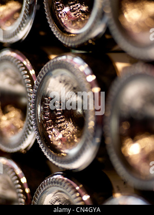 Frankreich, Loire, feature: Margeon blinkt, Wein, Flaschen Rotwein Stockfoto