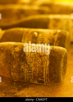 Frankreich, Loire, feature: Margeon blinkt, Wein, Flaschen von Sancerre Stockfoto