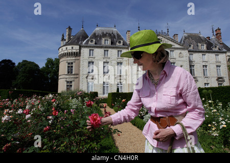 Frankreich, Sarthe, Le Lude, Schloss und Park, im Besitz der Familie Nicolay, Ausstellungen und jährliche Feier der Gärtner Stockfoto