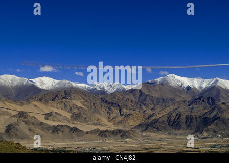 Region von Indien, Jammu und Kashmir, Ladakh, Ausläufern des Himalaya, in der Nähe Flughafen Leh Stockfoto