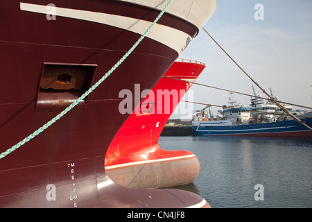 Deepsea Trawler neben dem Hafen von Fraserburgh N.E.Schottland Teil Scottish Fishing Fleet UK Stockfoto