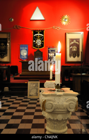 Frankreich, Paris, Grande Loge de France (GLDF, Grand Lodge of France), Masonic Temple Stockfoto