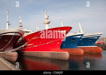 Deepsea Trawler neben dem Hafen von Fraserburgh N.E.Schottland Teil Scottish Fishing Fleet UK Stockfoto