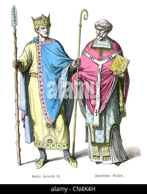 Henry II, Heiliger römischer Kaiser, auch bezeichnet als Saint Henry, war der fünfte und letzte heilige römische Kaiser der ottonischen Dynastie. Stockfoto