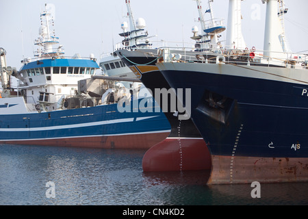 Deepsea Trawler neben dem Hafen von Fraserburgh N.E.Scotland UK Teil Der schottischen Fischereiflotte Stockfoto