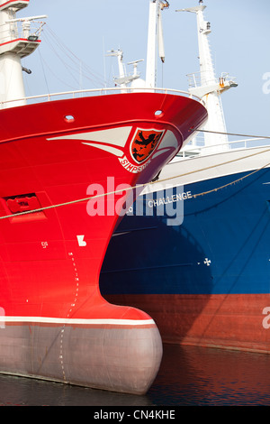 Deepsea Trawler neben dem Hafen von Fraserburgh N.E.Schottland Teil Scottish Fishing Fleet UK Stockfoto