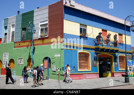 Argentinien, Buenos Aires, La Boca Bezirk, Caminito Stockfoto