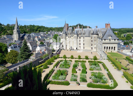 Frankreich, Indre et Loire, Loire-Tal als Weltkulturerbe der UNESCO, wickelten, Chateau de wickelten aufgeführt Stockfoto