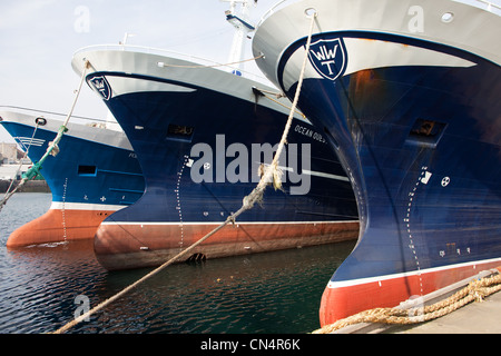 Deepsea Trawler neben dem Hafen von Fraserburgh N.E.Schottland Teil Scottish Fishing Fleet UK Stockfoto