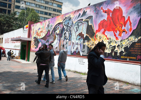 Kolumbien, Cundinamarca Abteilung, Bogota, Innenstadt, Wandbild Stockfoto