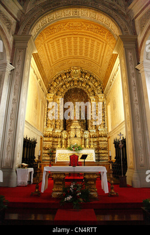 St.-Petri Kirche in der Stadt Ponta Delgada. Insel Sao Miguel, Azoren, Portugal. Stockfoto