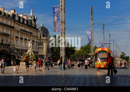 Frankreich, Herault, Montpellier, Altstadt, Ecusson, Place De La Comedie (Komödie Quadrat) Stockfoto