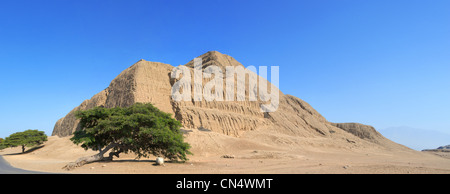 Peru, Provinz La Libertad, Nordküste, Huaca del Sol, Moche Zivilisation, Ivth achten Jahrhundert n. Chr., die größte Pyramide Stockfoto