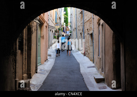 Frankreich, Herault, Pezenas, Altstadt, Litaneien Straße im ehemaligen jüdischen Ghetto im Mittelalter Stockfoto