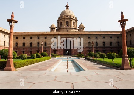 Rashtrapati Bhavan, indische Architektur in Dehli, Indien - Viceroy's House Stockfoto