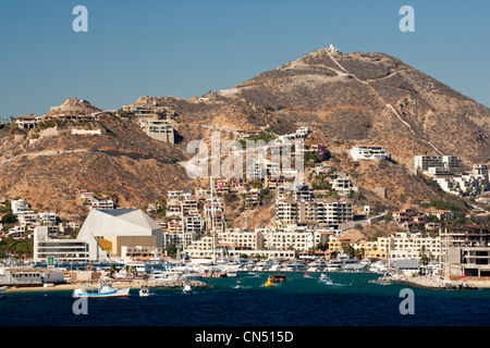 Mexikanische Riviera Hafen von Cabo San Lucas von Sea of Cortez - Cabo San Lucas-Mexico gesehen. Stockfoto