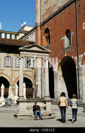 Italien, Lombardei, Mailand, Piazza dei Mercanti (Marchands Platz), in der Nähe von Piazza Duomo Stockfoto