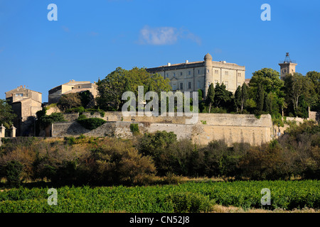 Frankreich, Gard, zahlt d'Uzege, St. Siffret Burg Stockfoto