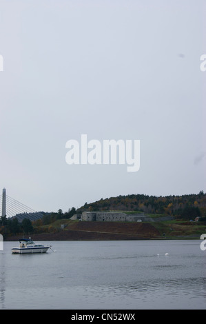 Fort Knox an den Ufern des Penobscot River, Aussicht, Maine. Stockfoto