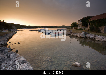 Kroatien, Dalmatien, Zadar county, National Park Kornati, die Kornaten-Archipel, Sonnenuntergang Stockfoto