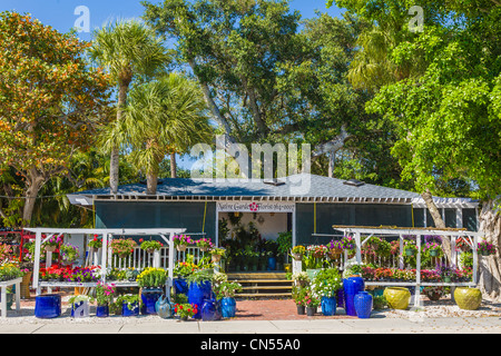 Blumengeschäft Gärtnerei in Boca Grande auf Gasparilla Island Florida Stockfoto