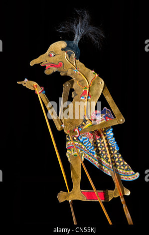 Indonesien, Java, Java Zentralprovinz, Ngablak Dorf, Yayasan Suryo Laras Puppentheater, Puppenspiel genannt Wayang Schatten Stockfoto