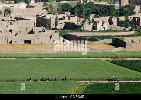 Afghanistan, Bamiyan Provinz Bamiyan, Kulturlandschaft und archäologische Funde im Bamiyan-Tal als Welt aufgeführt Stockfoto