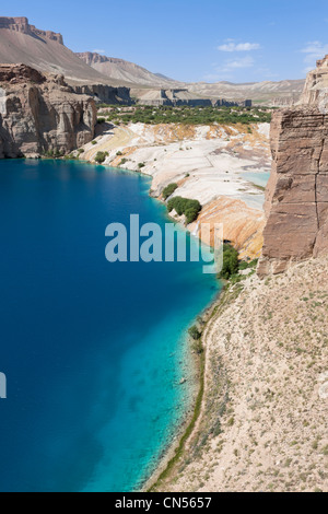 Afghanistan, Bamyian Provinz, Band-e-Amir, türkisfarbenen Wasser des Band-e Panir See Stockfoto