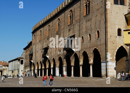 Italien, Lombardei, Mantua, der Palazzo Ducale, berühmte Residenz der Familie Gonzaga, Piazza Sordello Stockfoto