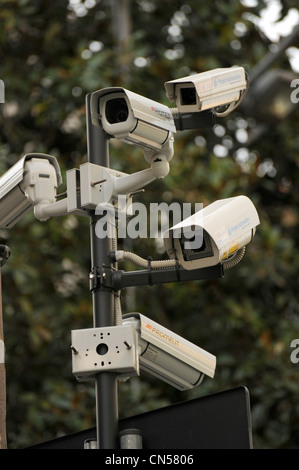 CCTV-Überwachungskameras auf der Straße in Italien Stockfoto