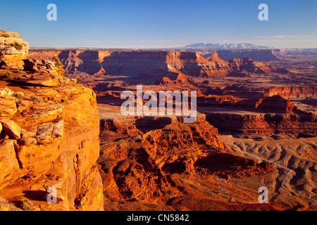 Canyonlands Nationalpark bei Sonnenuntergang von Dead Horse Point, Utah USA Stockfoto