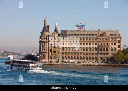 Türkei, Istanbul, asiatische Seite, Stadtteil Kadiköy, eröffnete im Jahre 1908 im neoklassizistischen Stil Deutsch Istasyonu Haydarpasa Bahnhof Stockfoto