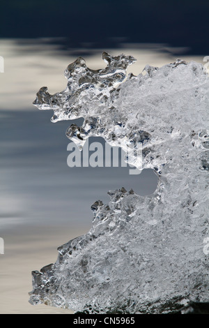 Island, Region Austurland, Eisblock See Jökulsárlón, einer Lagune befindet sich am Fuß des Gletschers Stockfoto