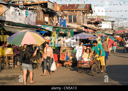 Straßenszene, Carbon Market, Zentrum von Cebu City Philippinen Stockfoto