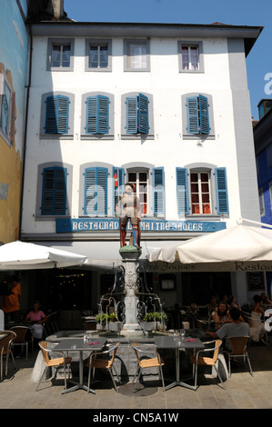 Schweiz, Kanton Waadt, Nyon, Le Maitre Jacques restaurant Stockfoto