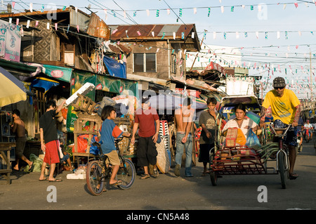 Straßenszene, Carbon Market, Zentrum von Cebu City Philippinen Stockfoto